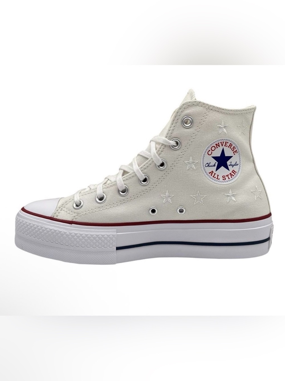 NWOB Converse CTAS Lift Hi Vintage White Womens 8.5